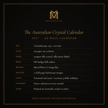 Load image into Gallery viewer, Calendar details: A4 landscape, 26 pages on 13 sheets, 300gsm silk-matte paper, HP Indigo print, metal Wire-O binding