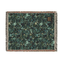 Load image into Gallery viewer, Malachite woven cotton blanket, 54" × 70"