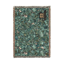 Load image into Gallery viewer, Emerald cotton woven blanket