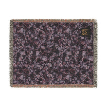 Load image into Gallery viewer, Amethyst woven cotton blanket, 54" × 70"