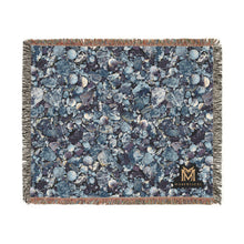 Load image into Gallery viewer, Lapis Lazuli woven cotton blanket, 60" × 50"