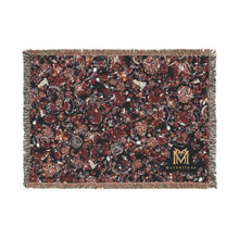 Load image into Gallery viewer, Garnet woven cotton blanket, 52" × 37"