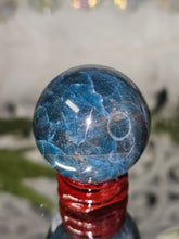 Load image into Gallery viewer, Flashy Blue Apatite Sphere (94g)