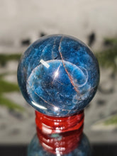 Load image into Gallery viewer, Flashy Blue Apatite Sphere (94g)