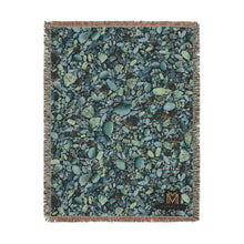 Load image into Gallery viewer, Majestical Blue Turquoise Cotton Woven Blanket
