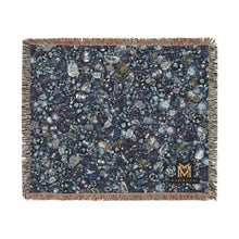 Load image into Gallery viewer, Sapphire woven cotton blanket, 60" × 50"