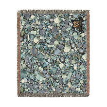 Load image into Gallery viewer, Aquamarine cotton woven blanket