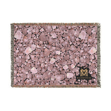 Load image into Gallery viewer, Rose Quartz woven cotton blanket, 52" × 37"