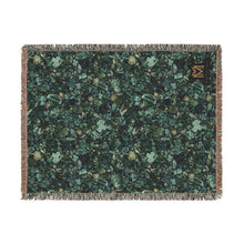 Load image into Gallery viewer, Malachite woven cotton blanket, 60" × 80"