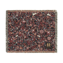 Load image into Gallery viewer, Garnet woven cotton blanket, 60" × 50"