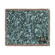 Load image into Gallery viewer, Chrysocolla woven cotton blanket, 60" × 50"