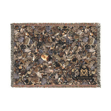 Load image into Gallery viewer, Smoky Quartz woven cotton blanket, 52" × 37"