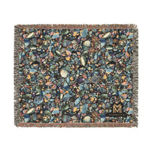 Load image into Gallery viewer, Labradorite woven cotton blanket, 60" × 50"