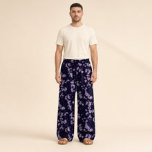 Load image into Gallery viewer, Majestical Cotton Wide-Leg Pants – Amethyst