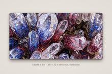 Load image into Gallery viewer, Ember & Ice desk mat shown flat, 16 x 32 in