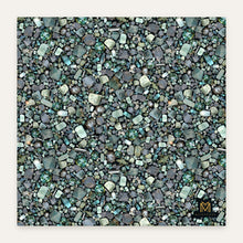 Load image into Gallery viewer, Aquamarine cotton sateen duvet cover, flat view of the print