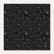 Load image into Gallery viewer, Black Obsidian cotton sateen duvet cover, flat view of the print