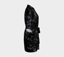 Load image into Gallery viewer, Majestical Silk Kimono Robe — Obsidian