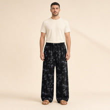 Load image into Gallery viewer, Majestical Cotton Wide-Leg Pants – Obsidian