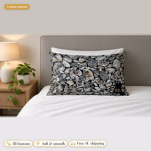 Load image into Gallery viewer, Clear Quartz cotton sateen pillowcase on a bed