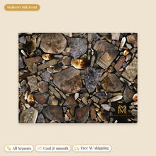 Load image into Gallery viewer, Smoky Quartz mulberry silk pillowcase, flat view of the print