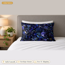Load image into Gallery viewer, Majestical Azurite cotton sateen pillowcase: soft and smooth cotton sateen, envelope closure, free Australian shipping
