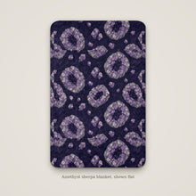 Load image into Gallery viewer, Amethyst Sherpa Blanket, shown flat