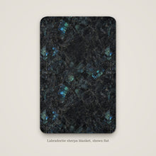 Load image into Gallery viewer, Labradorite Sherpa Blanket, shown flat