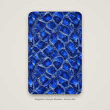 Load image into Gallery viewer, Sapphire Sherpa Blanket, shown flat