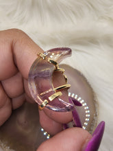 Load image into Gallery viewer, Rainbow Fluorite Crescent Moon Ring