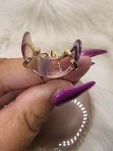 Load image into Gallery viewer, Rainbow Fluorite Crescent Moon Ring