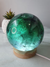 Load image into Gallery viewer, Dendritic Rainbow Fluorite Sphere
