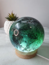 Load image into Gallery viewer, Dendritic Rainbow Fluorite Sphere