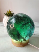 Load image into Gallery viewer, Dendritic Rainbow Fluorite Sphere