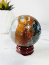 Load image into Gallery viewer, Amazonite Sphere with Pyrite Inclusion
