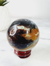 Load image into Gallery viewer, Amazonite Sphere with Pyrite Inclusion