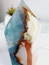 Load image into Gallery viewer, Super Unique Rainbow Fluorite with Golden Healer Tower