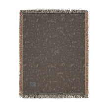 Load image into Gallery viewer, Black Obsidian cotton woven blanket

