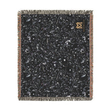 Load image into Gallery viewer, Black Obsidian cotton woven blanket
