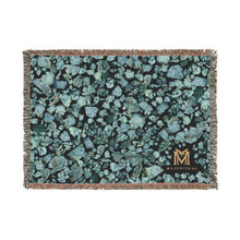 Load image into Gallery viewer, Chrysocolla woven cotton blanket, 52" × 37"
