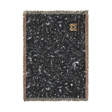 Load image into Gallery viewer, Black Obsidian cotton woven blanket
