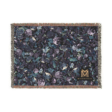 Load image into Gallery viewer, Azurite woven cotton blanket, 52" × 37"
