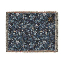 Load image into Gallery viewer, Lapis Lazuli woven cotton blanket, 54" × 70"

