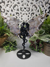 Load image into Gallery viewer, Black Flower Agate Angel &amp; Demon Wings (659g)
