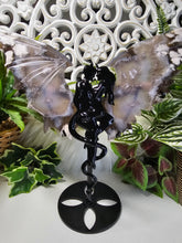 Load image into Gallery viewer, Black Flower Agate Angel &amp; Demon Wings (659g)

