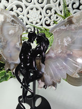 Load image into Gallery viewer, Black Flower Agate Angel &amp; Demon Wings (659g)
