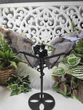 Load image into Gallery viewer, Black Flower Agate Angel &amp; Demon Wings (659g)
