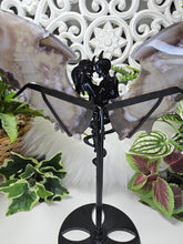 Load image into Gallery viewer, Black Flower Agate Angel &amp; Demon Wings (659g)
