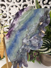Load image into Gallery viewer, Rainbow Fluorite Butterfly (Large) on Stand
