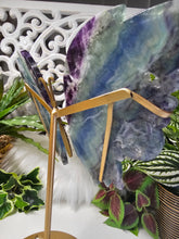 Load image into Gallery viewer, Rainbow Fluorite Butterfly (Large) on Stand
